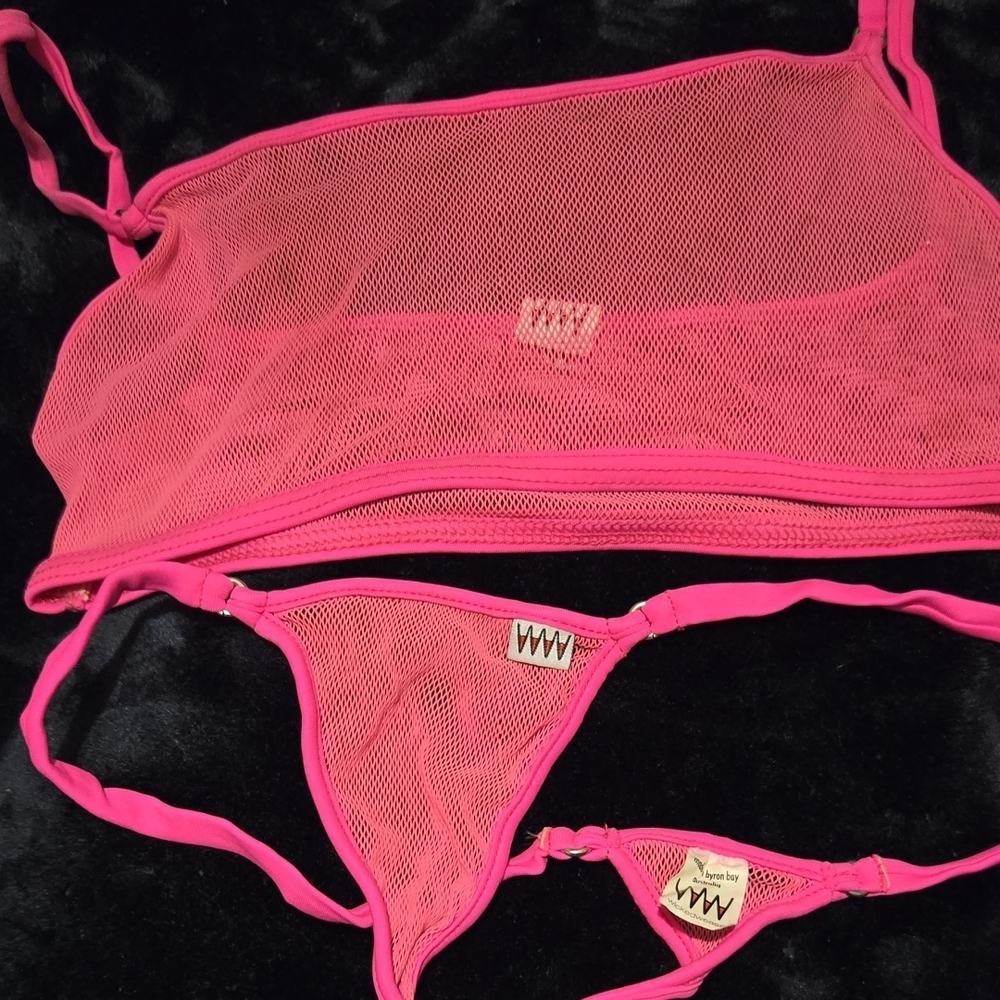Mesh Pink Bikini Set